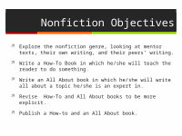 Page 8: Nonfiction Writing Writing Workshop Grades 1 and 2